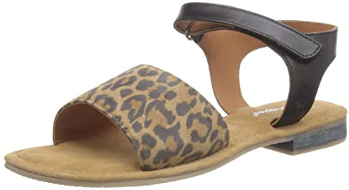 Hush Puppies Women's Annabelle Sandals, Black & Leopard, 3