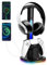 PS5 Controller Charging Station with RGB Headphone Stand, JDGPOKOO PS5 Controller Charger Holder with 2 USB Charging Ports, Headset Stand for Playstation 5 Controller Charging Dock, Black