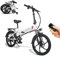 SAMEBIKE 20 Zoll E Bike Elektrofahrrad City EBike klapprad mit 48V 10,4Ah Abnehmbarer Akku Shimano 7 Gänge Off-Road Mountainbike E-Bike Max.Reichweite bis zu 40-80 km für Herren Damen (20LVXD30)