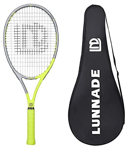 LUNNADE Tennisschläger für Erwachsene, 27 Zoll, langlebig, leicht, vorbespannt und regrip, geeignet für Anfänger bis Fortgeschrittene