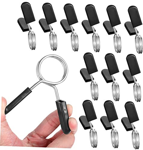 Sosoport 12 STK Schnalle Hantel-Lock-klemme Langhantel Zubehör Hantelstangen Klemmen Clips Hantelklemmen Zubehör Für Gewichtheben Langhantel-Kragen-Clips Rostfreier Stahl Sperren Feder