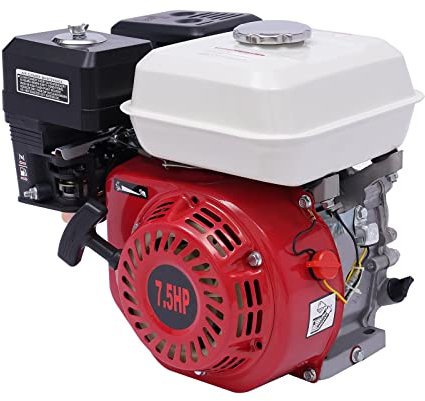 LENJKYYO 7.5HP 4,4kw Benzinmotor, 4-Takt 215CC Einzylinder-Benzinmotor HV-Benzinmotor Luftgekühlter Viertaktmotor für Karts, Kompressoren, Generatoren