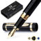 Wordsworth & Black Primori Füllfederhalter-set [Schwarzgold]; Extrafeine Feder, Geschenketui, 24 Tintenpatronen, Nachfüllkonverter, Handbuch; Journaling, Kalligraphie, Stifte Für Glattes Schreiben