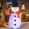 Danxilu 5FT/1,5M Schneemann Aufblasbar mit Bunten Drehend Led Lichts Aufblasbare Weihnachtsdeko Außen, Aufblasbarer Schneemann Frosty IP44 Wetterfest für Aussen, Garten, Rasen, Innen, Xmas Party