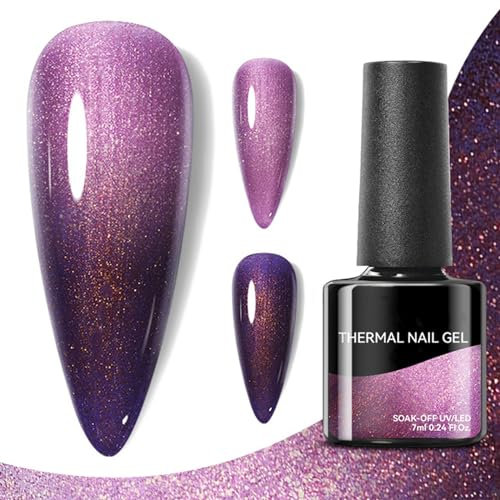 Colour Changing Gel Nail Polish - Autumn Colours, UV Brown, Thermal Mood Changing, LED Soak Off Nail Art Manicure Pedicure (011)