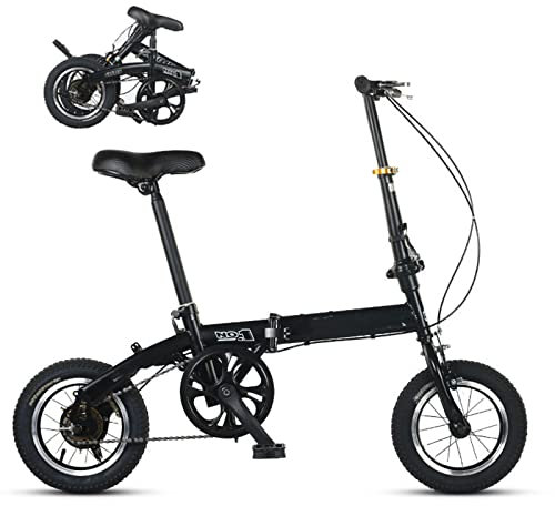 BradOc 10pc Erwachsene Jugendliche Klapprad in12 Zoll Schnellfaltsystem Leichter Rahmen Single Speed Doppelscheibenbremsen Klappfahrrad,for Height 110-160cm