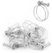 KCT 10 Pack - 41-45mm Double Wire Hose Pipe Clamps Universal Adjustable Metal Clips for Fuel/Air Line/Tube/Plumbing/Hosepipe