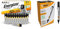 Energizer AAA Batteries, Alkaline Power, Triple A Battery Pack, 32 Pack (Packaging May Vary) & BIC Marking 2000 ECOlutions, Multi-Surface Black Permanent Markers, Ideal for School, Bullet Tip