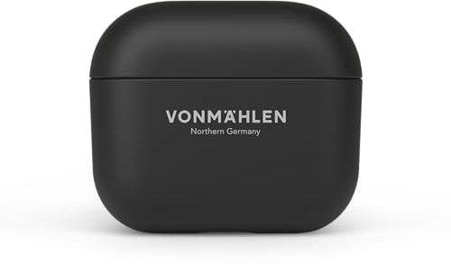 VONMÄHLEN - Thin Case Hülle kompatibel mit AirPods der 3. Generation - Silikon Schutzhülle ultradünn aus 98% Recycelten Materialien - Passgenau für kabelgebundenes & induktives Laden (Black)