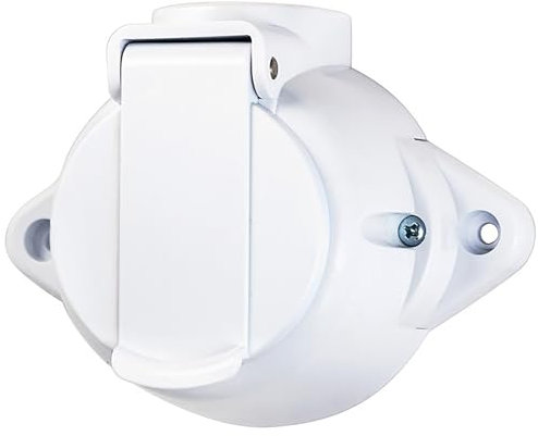 Retro Steckdose mit Deckel CE IP44 ALT Fest RETRO Weiss Badezimmer (1)