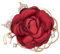 CRASPIRE Rose Broche Tissu Élégant Fleur Perle Roses Alliage Broches à la Main Perles de Cristal Tissu Floral Épinglettes Vintage Rouge pour les Femmes de Noce Saint Valentin Robe Costume Accessoires