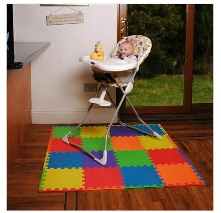 Extra Thick Interlocking EVA Soft Foam Mat Gym Flooring Yoga Tiles Kids Play 30cm x 30cm | Eva Foam Mats - Size 30x30cm (18)