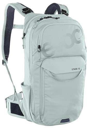 EVOC STAGE 12, Backpack (verstellbare Schultergurte, AIR FLOW CONTACT SYSTEM, Trinkblasenfach, Werkzeugfach und Komprimierungsgurte), Mint