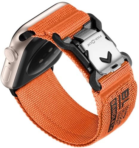 Bandletic Kompatibel mit Apple Watch Ultra 2 Armband - 49mm 45mm 46mm 44mm 42mm(3 2 1)Armband, R-Nylon Weiches Atmungsaktives Band mit Magnetverschluss für iWatch Ultra 2/Ultra SE Serie 10 9 8 7 6 5 4