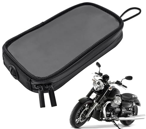 Magnetischer Motorrad-Tankrucksack, magnetischer Motorrad-Tankrucksack, S wasserdichte Fahrrad-Handytasche, Fahrrad-Tanktasche, Motorrad-Ausrüstungstasche mit Reißverschluss, Motorrad-Zubehörtasche