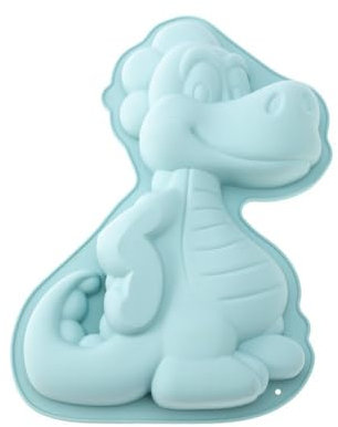 Votvlog Molde Dinosaurio Silicona Molde Pastel Dinosaurio 3D Molde para Hornear Dinosaurios Molde de Silicona para Cumpleaños Infantil Diy Tartas Helado Chocolate Pan Postre Pudín sin BPA, Azul