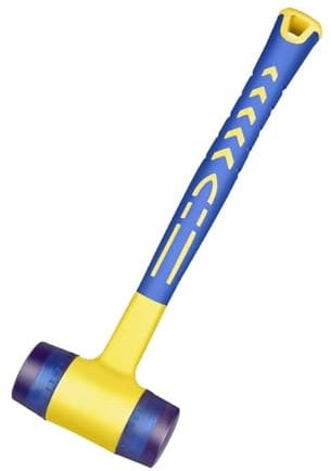 LUYSGBXR Gummihammer 1 stücke Doppelkopf-Installationshammer 25 mm 30 mm Gummihammer mit Gummigriff Abnehmbarer isolierter Installationshammer(30mm)