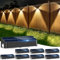 Solar Fence Lights Outdoor-3-Side Fence Light Solars Powered for Outside IP65 Waterproof Fence Solar Lights Outdoor for Outside Garden Backyard Patio Deck Fence Stair Step Railing Pathway (8)