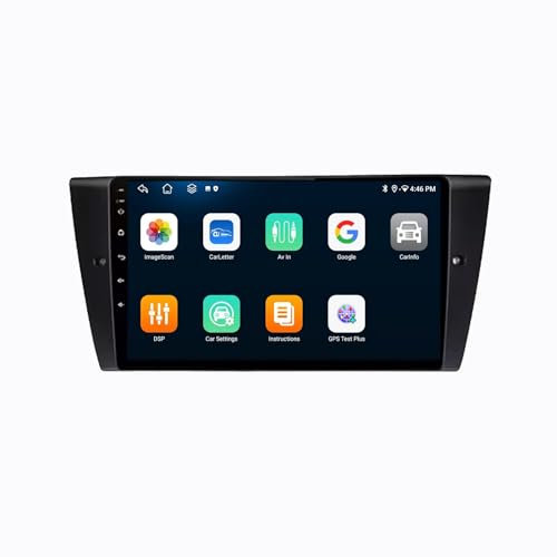 Android 13 2 DIN Pantalla Táctil Radio 9 Coche Pantalla para BMW E90 3 Series E91 E92 E93 2006-2012 con Enlace Espejo/Navegación GPS/Radio FM/BT/Mandos Volante/Reproductor Multimedia(8G+256G)