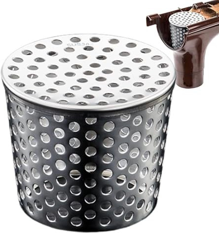 Laubfanggitter Edelstahl 100mm, Dachrinnen Laubschutz, Fallrohrgitter, Fallrohrschutz Dachrinnenschutz Für Dachrohre, Abflüsse Und Fallrohre, 50-63/68-83/85-100mm