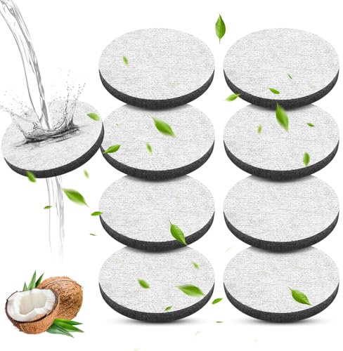 Lot de 8 filtres à eau de rechange LUOJINYI MicroDisc, compatibles avec toutes les carafes Brita et bouteilles d'eau Brita avec filtre, réduit les PFAS, le chlore, les microparticules et autres