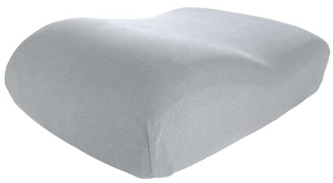 Edda Lux Bezug passend für Tempur Reisekissen, 25 x 31 x 10/7 cm, formbeständiger Jersey Kissenbezug für Nackenkissen, aus 100% Baumwolle für Kopfkissen, in Platin