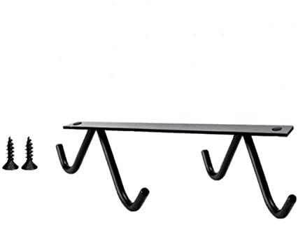 Ipetboom 1Juego Conjunto de Ganchos de Almacenamiento de Pared para Cocina Gancho Colgante Negro para Tazas y Utensilios de Instalación y Resistente la Corrosión Soporte