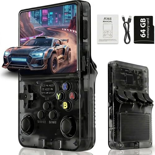 Portable R36S Handheld Retro Game Console with 22,000+ Games, Relive the Childhood Classics Games, for Boys and Adults (PRO+)