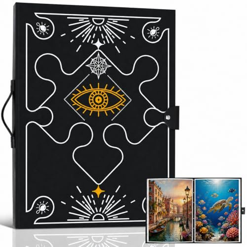 MIXPOET Puzzle Aufbewahrung, Puzzle Mappe für Puzzles bis 1000, Puzzles Aufbewahrungsbuch mit 26 Taschen, Puzzle Album für fertige Puzzles, Staubdichtes und Schützendes, Puzzle Zubehör