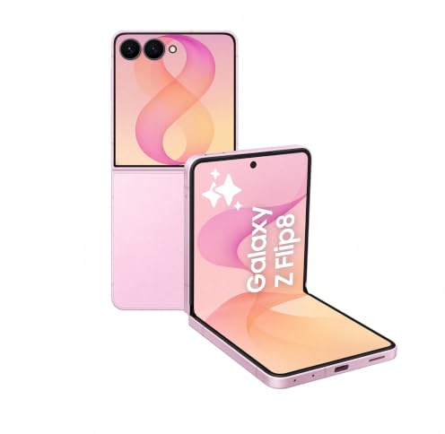 Samsung Galaxy Z Flip8, 512 GB, Teléfono Móvil con IA, Rosa | Smartphone Android, Cámara Selfie Manos Libres, Memoria 12 GB, Batería 4300 mAH, Now Brief, FlexWindow, Garantía 3+1 Años