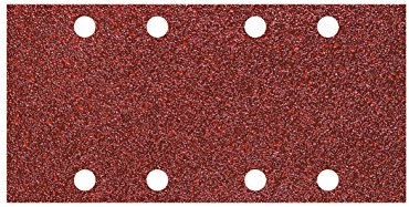wolfcraft 10 Haft-Schleifstreifen für Holz und Metall 93 x 185 mm I 5803000 I Körnung 240 I für Schwingschleifer I gelocht für Staubabsaugung
