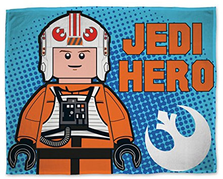 Sahinler 22710007 - Copertina in Pile Poliestere, Motivo: Lego Star Wars, Blu, 100 x 150 cm