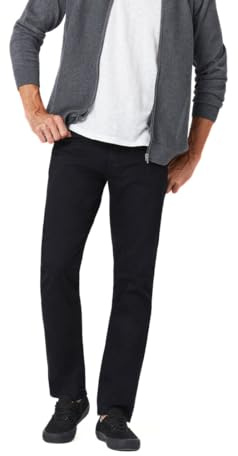 Mavi Zach Men's Straight Leg Regular Rise Jeans for Men – Casual Pants – Stretchable Men's – 30 Waist and 30 Length, Black Williamsburg