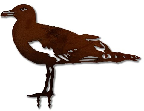 ARTTEC Möwe Vogel (Edelrost-Deko) (groß (Edelrost)) hochwertige Gartendeko aus Metall - Rost Deko für Garten, Balkon & Terasse - Metall Deko zum Aufstellen - Made in Germany
