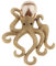SM SunniMix Vintage Deep Sea Animal Octopus Faux Pearl Broschen Pins Schmuck für Hemd, Gold