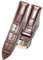 BINLUN Leder Uhrenarmband Krokodilmuster Schnellverschluss Ersatz Kalbsleder Uhrenarmbänder 10 Farben 13 Größen für Herren & Damen(Roségoldene Schnalle,Braun,22mm)