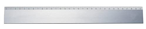 Lineal aus Aluminium | 30 cm | Millimeter-Skalierung | Hochwertiges Messwerkzeug aus Metall (ohne Gravur)