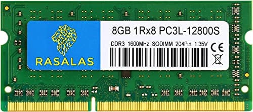 8 Go 1Rx8 PC3L12800S DDR3L1600MHz for RAM: SODIMM DDR3 12800 1.35V CL11 204-Pin PC312800 Mémoire Portable