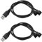 Create idea 2PCS USB to Double Head 3-Pin/4-Pin PC Fan 5V Sleeved Fan Power Adapter Cable for 12V Computer Fans USB to 3 Pin/4 Pin Case Fan Adapter Connector Cable