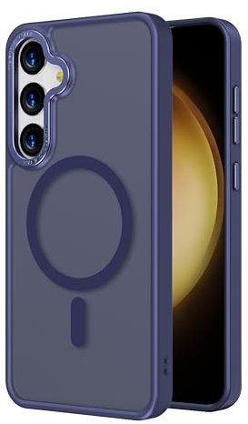 2NSPDRGNI Magnetico Cover Compatibile con Samsung Galaxy S24 Plus,Traslucida Matte Sottile Custodia Case,Blu