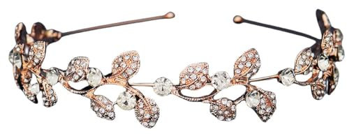 FAIRYGATE Haarreif Modische Haarschmuck Kristall Haarband Strass Haarkrone Braut Tiara Kopfschmuck Elegante Accessoires für Mädchentanzen Party Alltagskleidung 4616