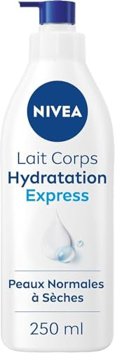 NIVEA Lait corps Hydratation Express 72h (1 x 250 ml) — Lait hydratant à l'Acide Hyaluronique pur — Soin pour le corps hydratant rapide — Sérum nourrissant peaux normales