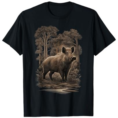 Jäger & Jägerin Wildschwein Jagd Geschenk Jagdkleidung T-Shirt
