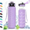 Vikaster Borraccia, 1 litro Borraccia con Cannuccia, Borracce Senza BPA & Prova di Perdite, Bottiglia Acqua Sportiva per Bambini Scuola, Bici, Palestra, Yoga, Ufficio, Trekking, Outdoor