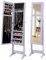 COSTWAY Armoire à Bijoux sur Pied avec Miroir Psyché Coffre à Bijoux, Armoire de Rangement Cosmétiques, 3 Positions Réglables, Installation Facile, Style Nordique (Violet)