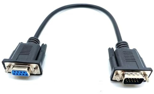 KJCPZYPP DB9 Female to VGA Male 15Pin Three-Row Data Transmission Cable, VGA to DB9 Serial RS232 Data Cable for Mutual Transmission of Signals Between 9Pin Video Devices and Computers 1.5Meter