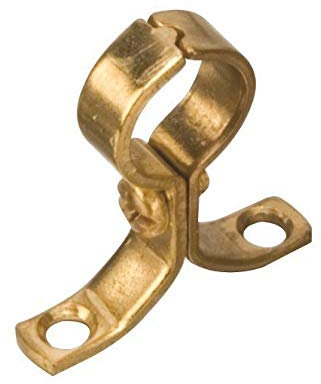 28mm Brass Pipe Clip Bracket - Bag of 5