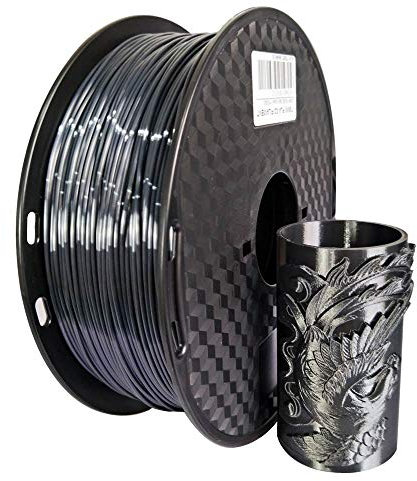 Seide Schwarz PLA Filament 1,75 mm 1kg 3D Drucker und Stift Ruß 3D PLA Druck material Seidenglänzendes wie Metall Shiny Metallic Filament CC3D Seide Schwarz PLA Filament Farb