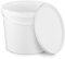 BenBow Cubo con Tapa 5l Blanco 10x 5 litros - Seguro para los Alimentos, Estable, hermético, a Prueba de Fugas, Inodoro - Cubo de plástico con asa - vacío