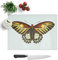 Glass Chopping Board - Brown Butterfly by George Shaw - Textured Worktop Saver Cutting Board - Heat Resistant, Shatterproof and Hygenic - 39 x 28.5 cm